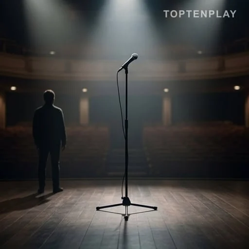 Scène de concert vide après une annonce judiciaire