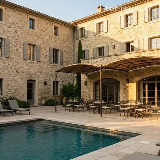 Hôtel de luxe avec piscine en Provence