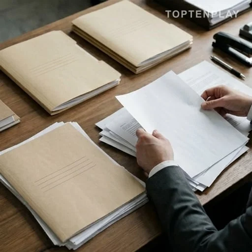 Deux dossiers de plainte sur une table de justice