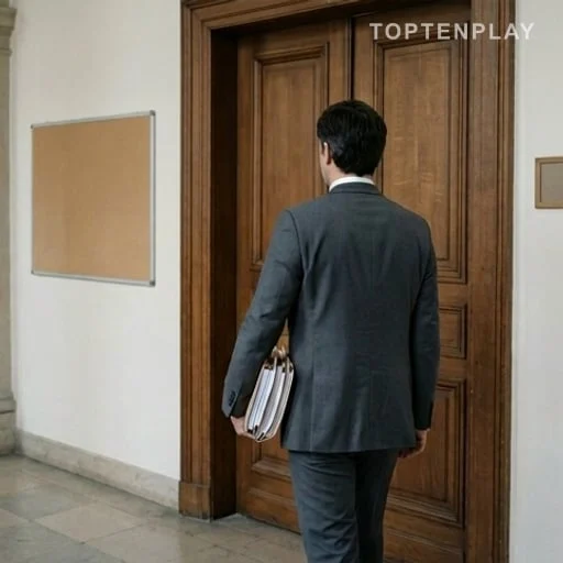 Avocat anonyme dans un couloir de justice