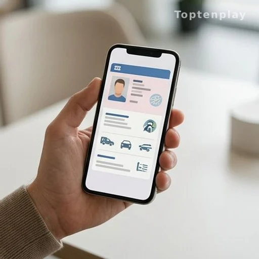 Permis de conduire numérique affiché sur smartphone, dématérialisation