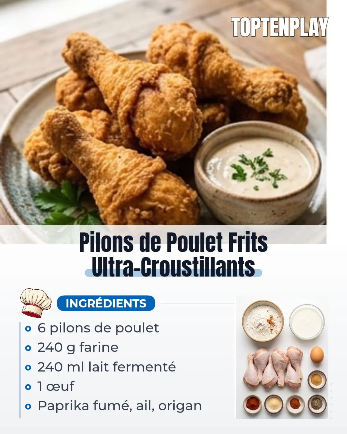 Pilons de Poulet Frits Ultra-Croustillants