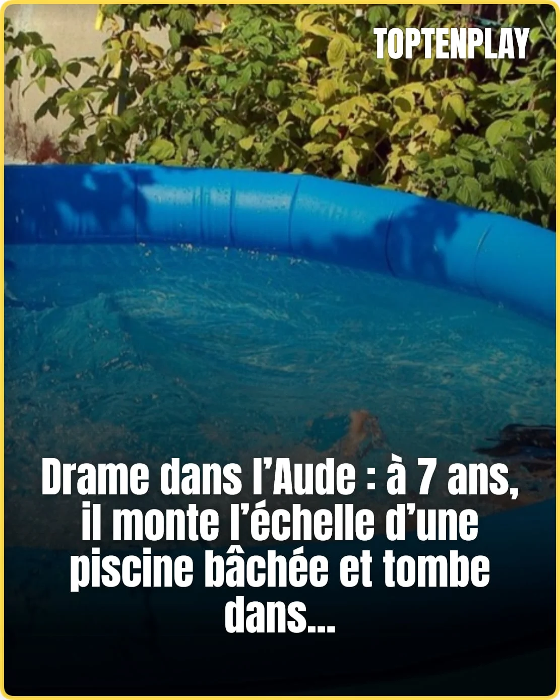 Piscine bâchée : un enfant de 7 ans meurt noyé dans l’Aude