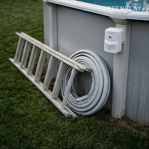 Échelle amovible et alarme piscine hors sol