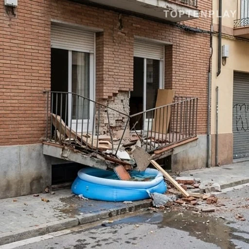 Piscine sur un balcon à Gérone : la terrasse cède, deux blessées