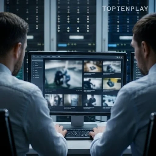 Enquêteurs analysant un serveur de cybersécurité
