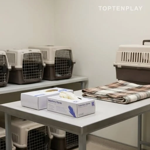 Salle vétérinaire liée à une enquête animale