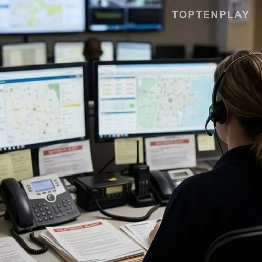 Poste d’appels d’urgence durant une canicule