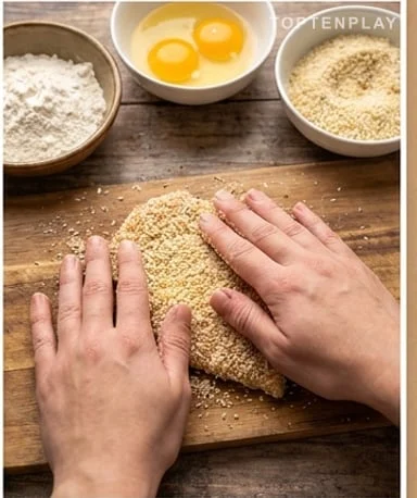 The breading succeeds in order