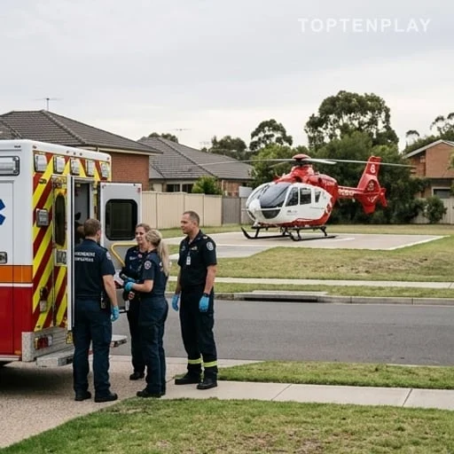 Secours et hélicoptère médical lors d’une intervention