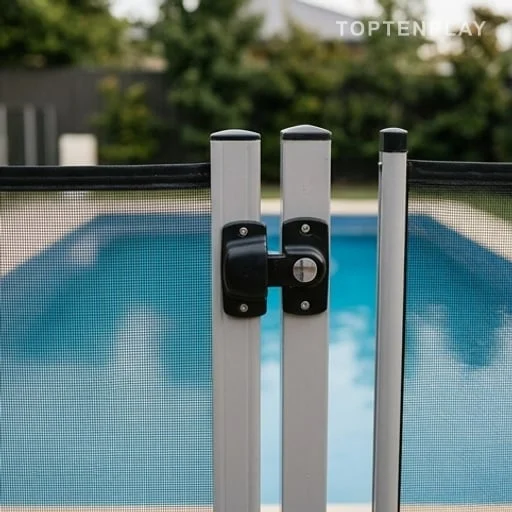 Portillon de sécurité piscine examiné après une noyade