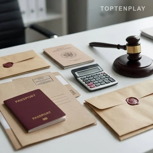 Documents de contrôle judiciaire et caution sur un bureau