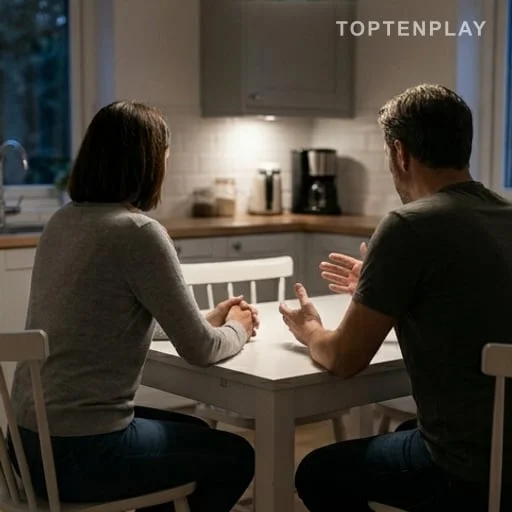 Discussion familiale tendue autour de la retraite