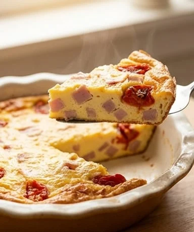 quiche-sans-pate-au-jambon-et-aux-tomates cover