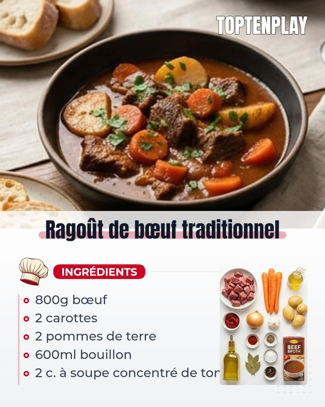 Ragoût de bœuf traditionnel