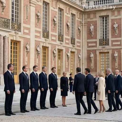 Cérémonie d'accueil officielle à l'Hôtel national des Invalides lors d'une visite d'État