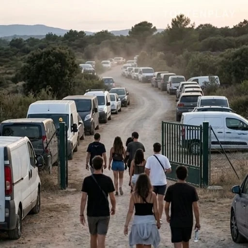 Véhicules près d’une propriété privée à Claret