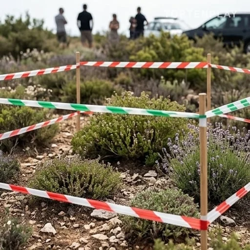 Zone d’environnement protégée balisée près du rassemblement