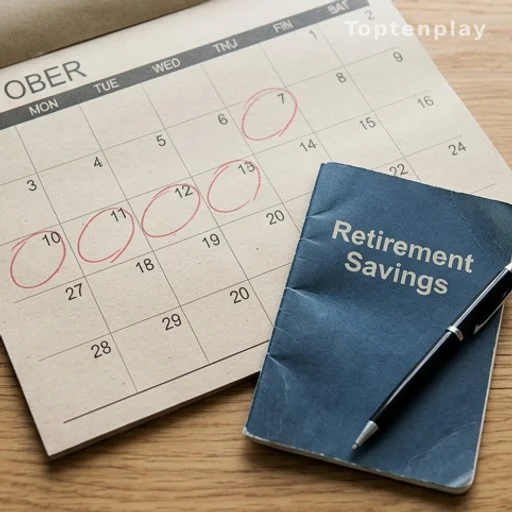 Calendrier et livret retraite illustrant l'âge de départ à la retraite