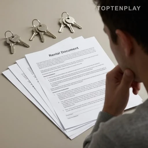 Clés et documents immobiliers examinés sur un bureau