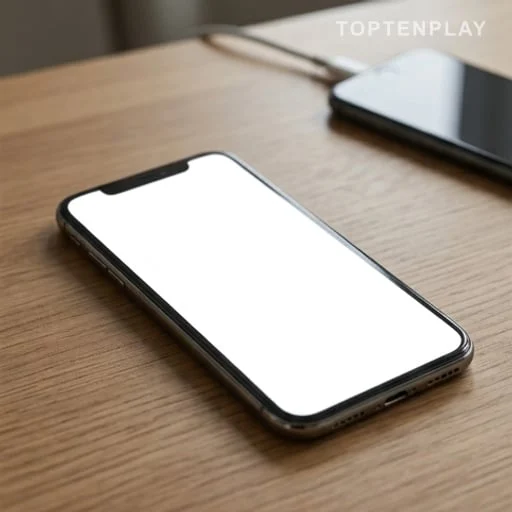 Smartphone affichant une transition de messagerie mobile