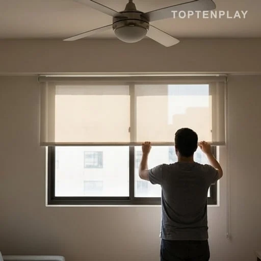 Store solaire et brasseur d’air dans un logement