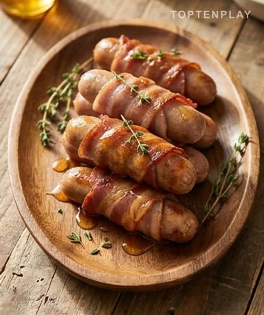 Saucisses Enrobées de Bacon de Dinde Caramélisé
