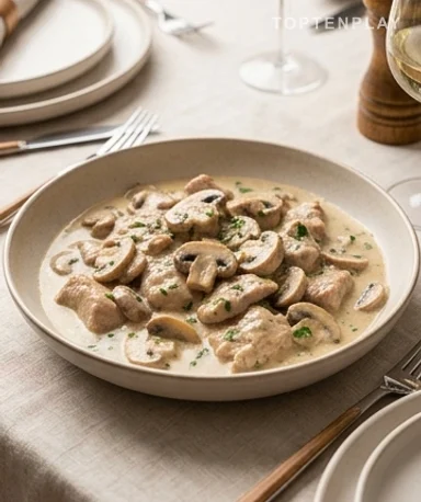 Sauté de dinde aux champignons et persil frais : le plat crémeux qui réchauffe tout