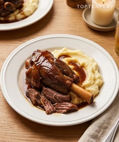 Confit Lamb Shanks in Honey (Dutch Oven)