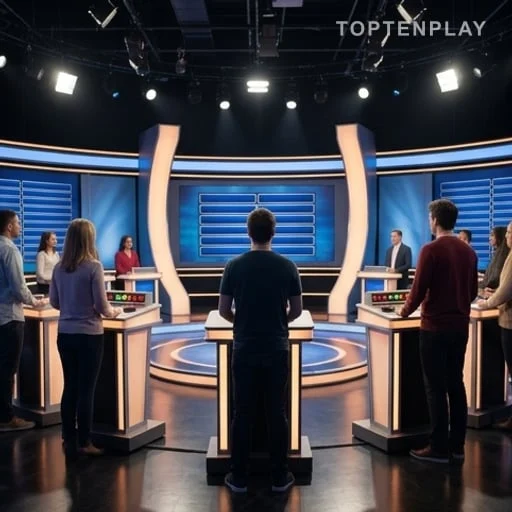 Plateau de quiz télévisé spécial années 2000