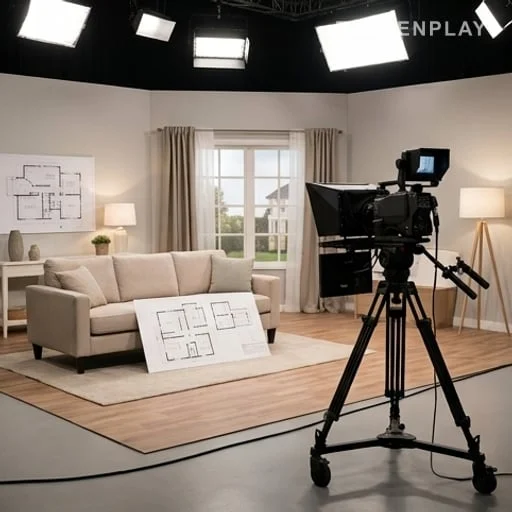 Studio télé lié à l’immobilier sans visage