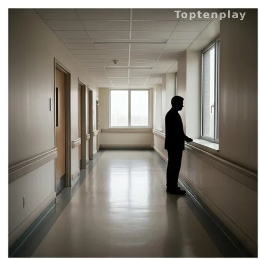 Silhouette anonyme dans un couloir, évoquant l'annonce d'un décès des suites d'un cancer