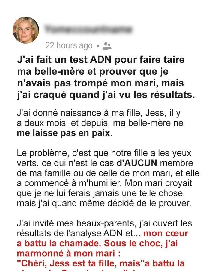 Test ADN, mensonges et paternité contestée : une histoire vraie