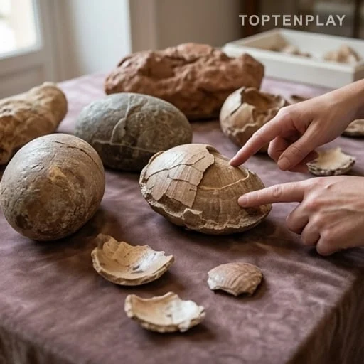 Œufs et fragments étudiés en formation scientifique