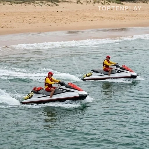 Jetskis de surveillance pour la sécurité des plages