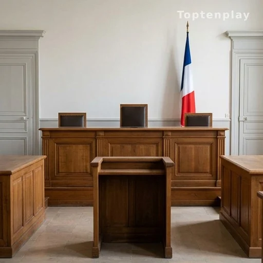 Salle d'audience d'un tribunal français, procès homicides involontaires route Vendée