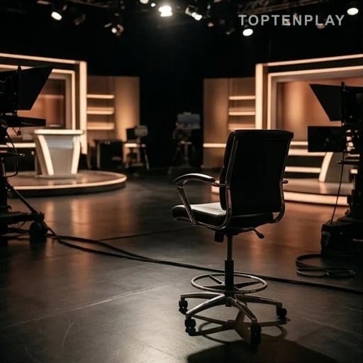Fauteuil de champion vide après une émission