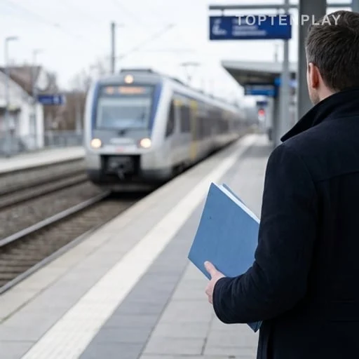 Travailleur transfrontalier tenant un dossier professionnel