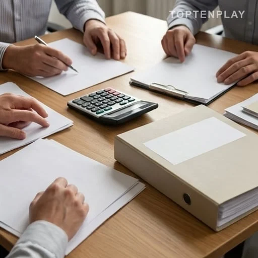 Documents budgétaires retraite et calculatrice sur table