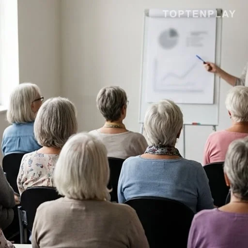 Femmes assistant à une réunion d’information sur la retraite
