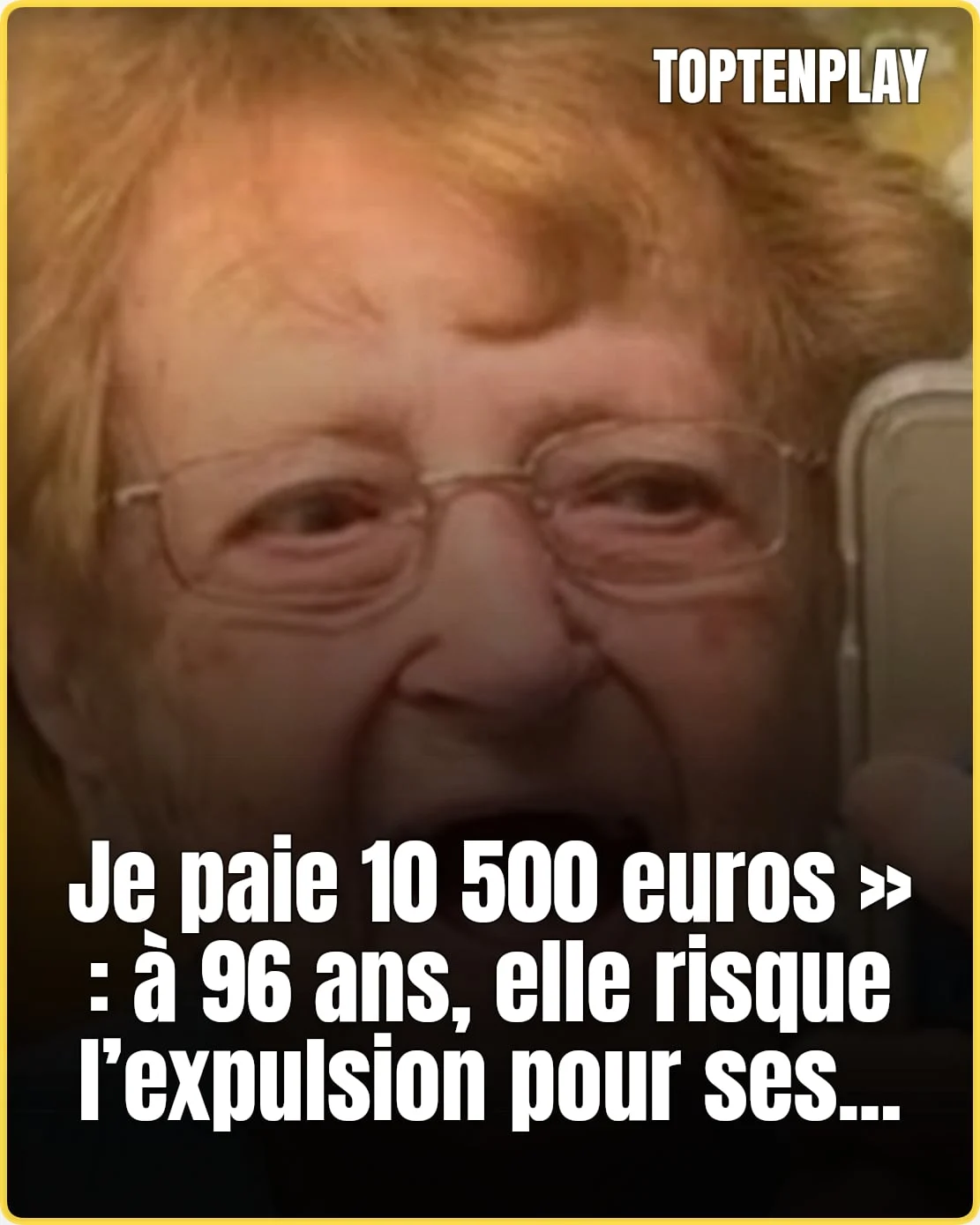 À 96 ans, menacée d’expulsion pour ses soirées arrosées