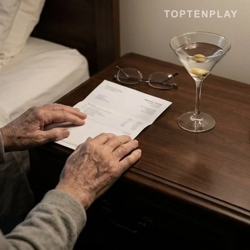 Facture de retraite et verre posés sur une table