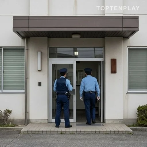 Entrée de poste de police liée à la justice