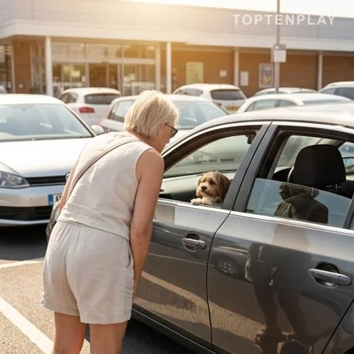Chien dans une voiture, enjeu de sécurité en canicule