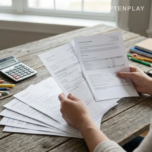 Calcul d’aides financières avec documents et fournitures scolaires