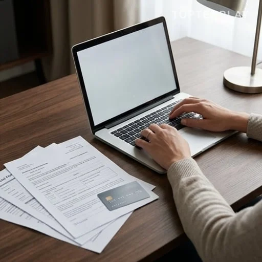 Déclaration en ligne avec documents d’impôts et banque