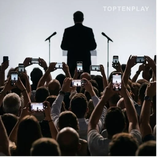 Téléphones filmant une scène pour réseaux sociaux