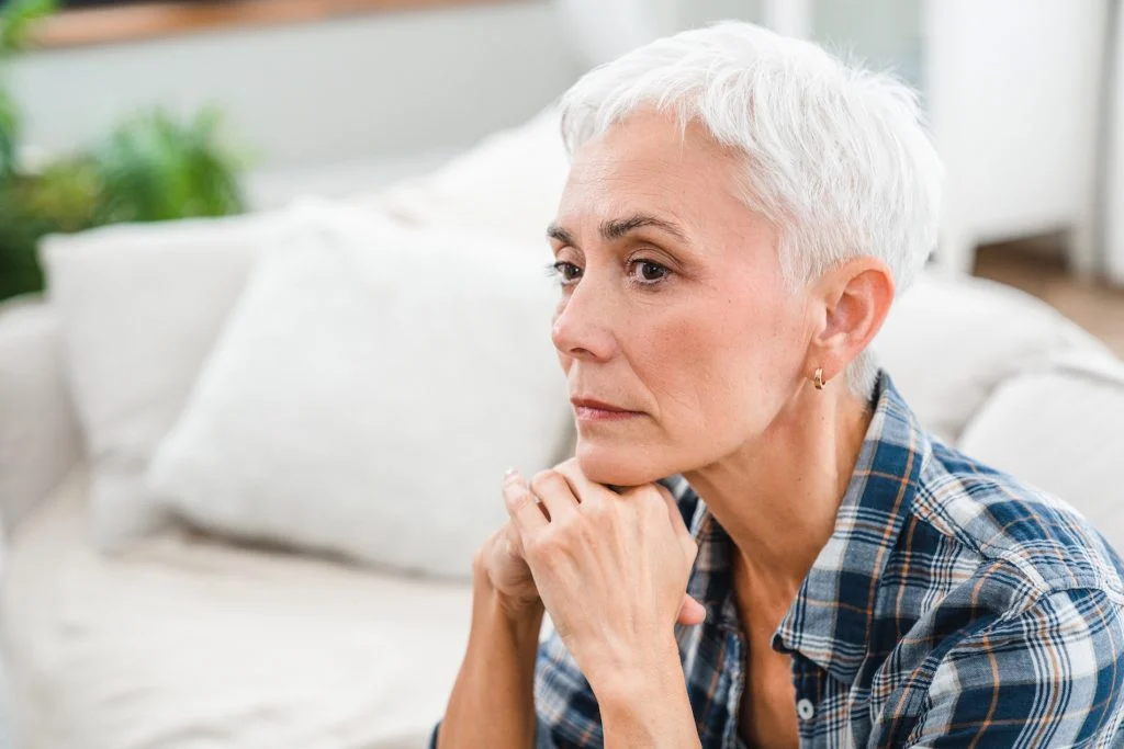 Sad,Depressed,Mature,Woman,Thinking,About,Negativity,And,Problems,At cancer-de-l-uterus-elle-ignore-ses-saignements-un- cover