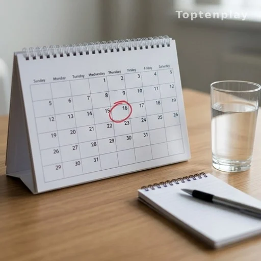 Calendrier avec date entourée symbolisant la surveillance des saignements post-ménopausiques