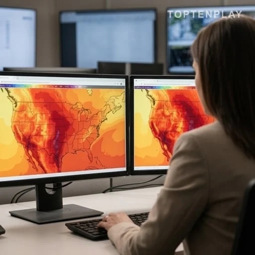 Prévisionniste comparant deux cartes de chaleur sans texte